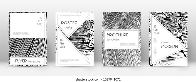 Cover page design template. Stylish brochure layout. Charming trendy abstract cover page. Soap invert grunge texture background. Modern poster.