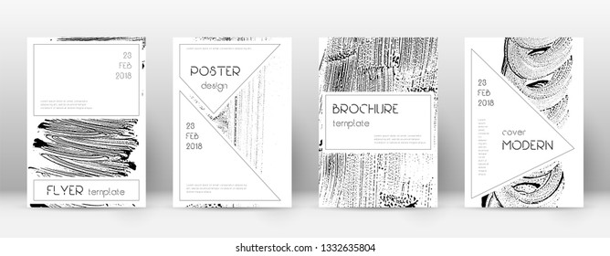 Cover page design template. Stylish brochure layout. Charming trendy abstract cover page. Soap invert grunge texture background. Memorable poster.