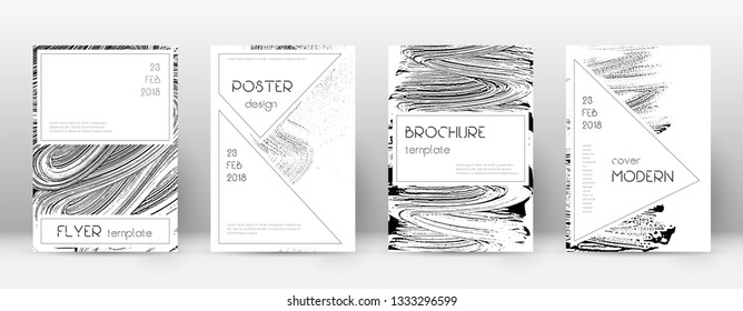 Cover page design template. Stylish brochure layout. Charming trendy abstract cover page. Soap invert grunge texture background. Remarkable poster.