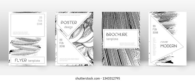 Cover page design template. Stylish brochure layout. Charming trendy abstract cover page. Soap invert grunge texture background. Optimal poster.