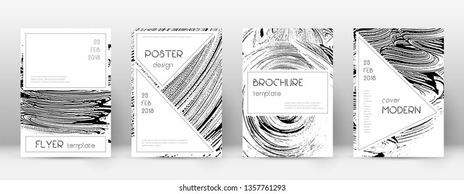 Cover page design template. Stylish brochure layout. Charming trendy abstract cover page. Soap invert grunge texture background. Outstanding poster.