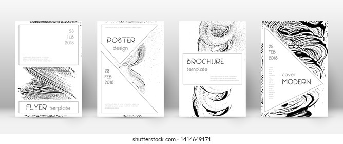 Cover page design template. Stylish brochure layout. Charming trendy abstract cover page. Soap invert grunge texture background. Radiant poster.