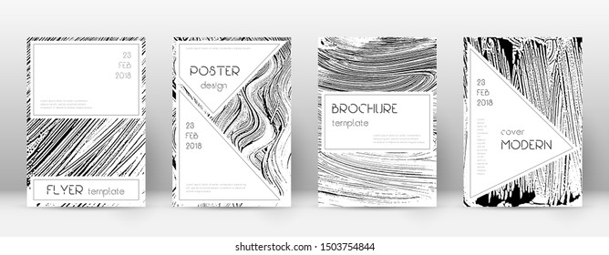 Cover page design template. Stylish brochure layout. Charming trendy abstract cover page. Soap invert grunge texture background. Noteworthy poster.