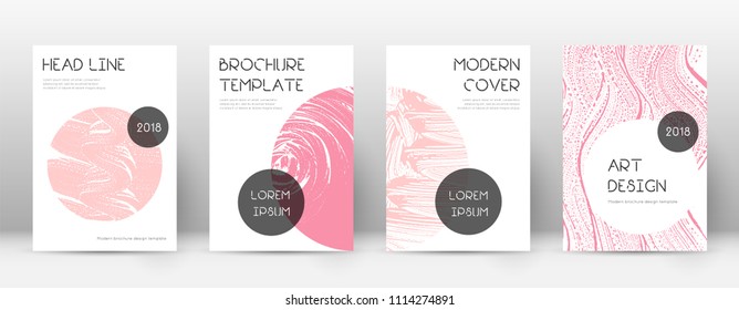 Cover page design template. Trendy brochure layout. Classic trendy abstract cover page. Pink and blue grunge texture background. Mind-blowing poster.