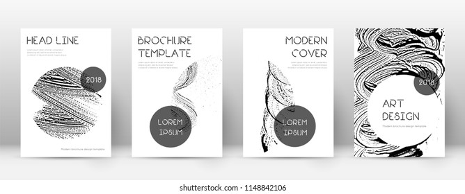 Cover page design template. Trendy brochure layout. Classy trendy abstract cover page. Soap invert grunge texture background. Alluring poster.