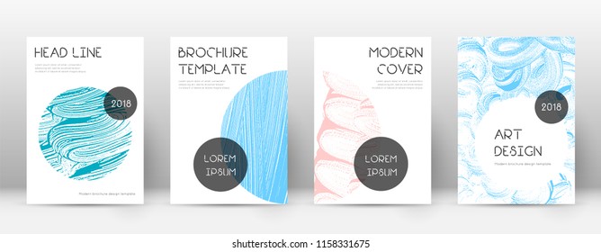 Cover page design template. Trendy brochure layout. Classic trendy abstract cover page. Pink and blue grunge texture background. Beautiful poster.