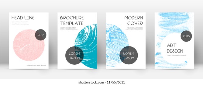 Cover page design template. Trendy brochure layout. Classic trendy abstract cover page. Pink and blue grunge texture background. Exotic poster.