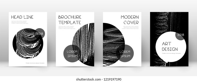 Cover page design template. Trendy brochure layout. Classic trendy abstract cover page. Black grunge texture background. Amazing poster.