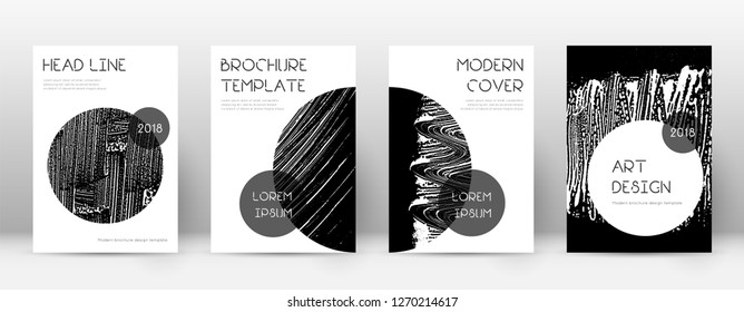 Cover page design template. Trendy brochure layout. Classic trendy abstract cover page. Black grunge texture background. Actual poster.