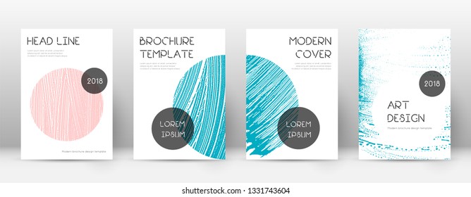 Cover page design template. Trendy brochure layout. Classic trendy abstract cover page. Pink and blue grunge texture background. Graceful poster.