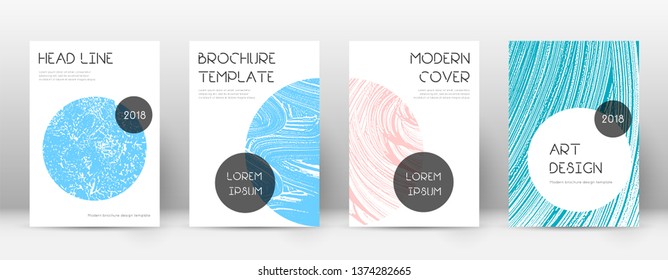 Cover page design template. Trendy brochure layout. Classic trendy abstract cover page. Pink and blue grunge texture background. Elegant poster.