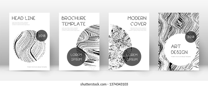 Cover page design template. Trendy brochure layout. Classy trendy abstract cover page. Soap invert grunge texture background. Artistic poster.