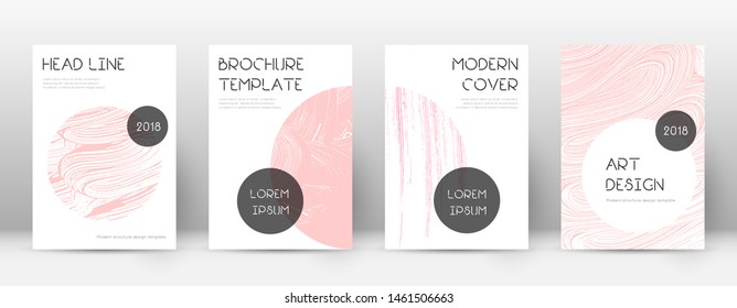 Cover page design template. Trendy brochure layout. Classic trendy abstract cover page. Pink and blue grunge texture background. Fair poster.