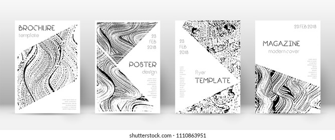 Cover page design template. Triangle brochure layout. Awesome trendy abstract cover page. Soap invert grunge texture background. Breathtaking poster.
