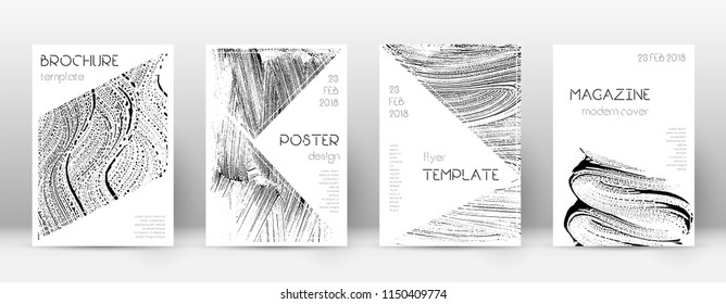 Cover page design template. Triangle brochure layout. Awesome trendy abstract cover page. Soap invert grunge texture background. Astonishing poster.
