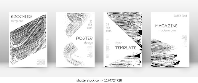 Cover page design template. Triangle brochure layout. Awesome trendy abstract cover page. Soap invert grunge texture background. Bold poster.