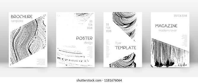 Cover page design template. Triangle brochure layout. Awesome trendy abstract cover page. Soap invert grunge texture background. Appealing poster.