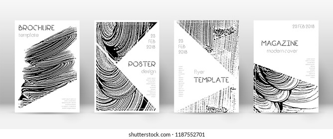 Cover page design template. Triangle brochure layout. Awesome trendy abstract cover page. Soap invert grunge texture background. Actual poster.