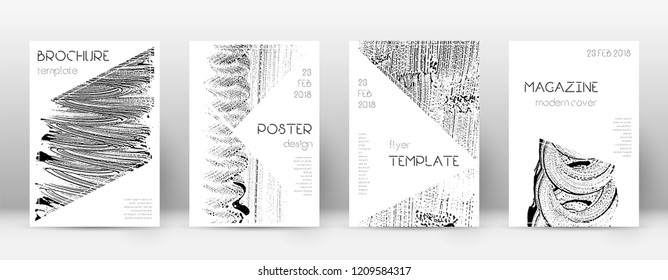 Cover page design template. Triangle brochure layout. Comely trendy abstract cover page. Soap invert grunge texture background. Beauteous poster.