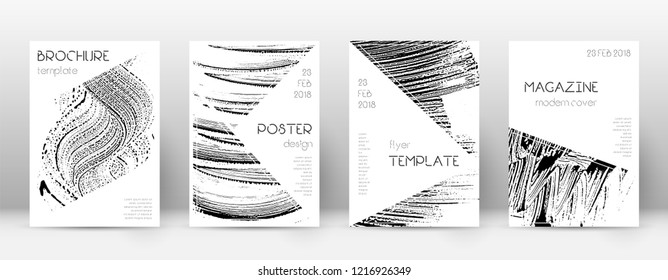 Cover page design template. Triangle brochure layout. Comely trendy abstract cover page. Soap invert grunge texture background. Bewitching poster.