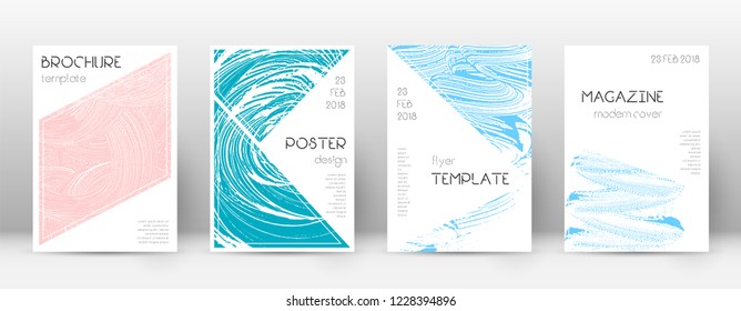 Cover page design template. Triangle brochure layout. Classy trendy abstract cover page. Pink and blue grunge texture background. Lovely poster.
