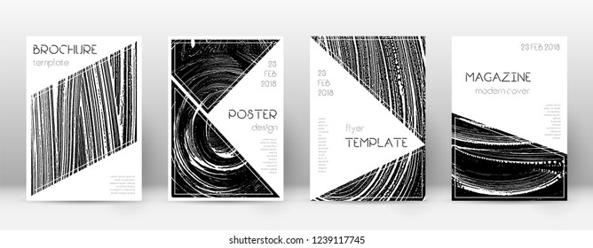 Cover page design template. Triangle brochure layout. Classy trendy abstract cover page. Black grunge texture background. Dazzling poster.