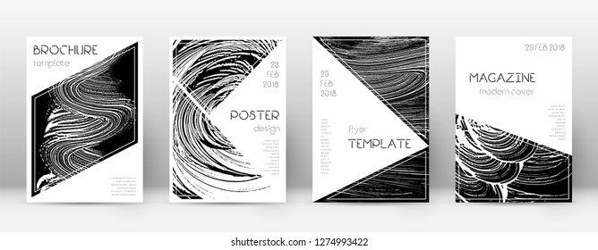 Cover page design template. Triangle brochure layout. Classy trendy abstract cover page. Black grunge texture background. Charming poster.