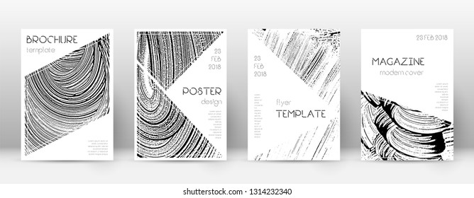 Cover page design template. Triangle brochure layout. Awesome trendy abstract cover page. Soap invert grunge texture background. Beauteous poster.