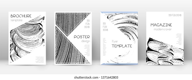 Cover page design template. Triangle brochure layout. Awesome trendy abstract cover page. Soap invert grunge texture background. Bewitching poster.