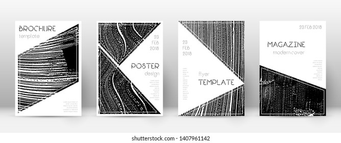 Cover page design template. Triangle brochure layout. Classy trendy abstract cover page. Black grunge texture background. Eminent poster.