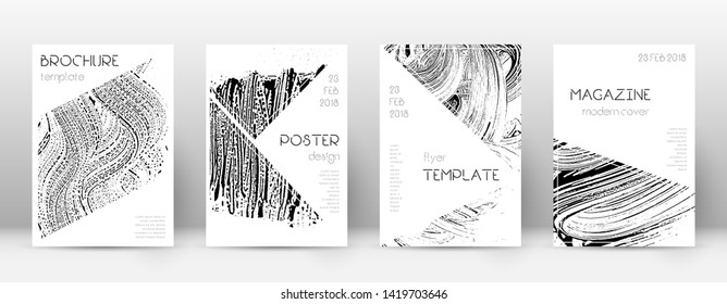 Cover page design template. Triangle brochure layout. Awesome trendy abstract cover page. Soap invert grunge texture background. Adorable poster.