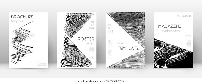 Cover page design template. Triangle brochure layout. Awesome trendy abstract cover page. Soap invert grunge texture background. Brilliant poster.
