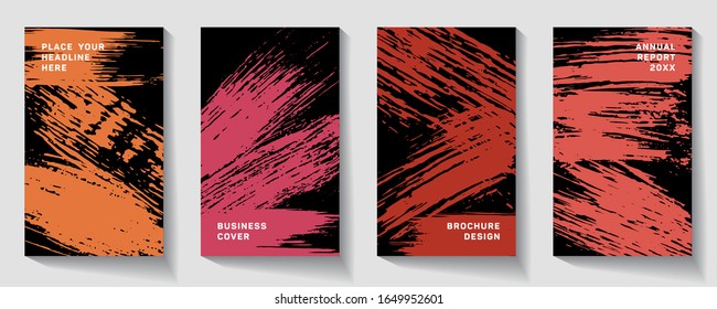 Cover page design template.  Vector illustration. splash paint 