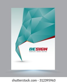 Cover page layout template. Polygon abstract speech style. Vector illustration. Can use for Leaflet, brochure, book, magazine, document template and business report cover.