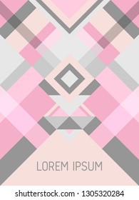 Cover page layout vector template geometric design with triangles and stripes pattern for business purposes. Carnival brazil motifs. Striped bauhaus pattern vector cover design. Trendy geometry.