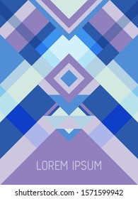 Cover page layout vector template geometric design with triangles and stripes pattern for business purposes. Festive brazilian motifs. Striped bauhaus pattern vector cover design. Trendy geometry.