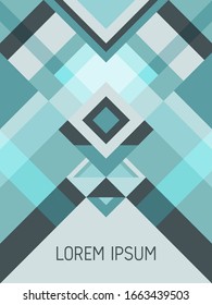Cover page layout vector template geometric design with triangles and stripes pattern for party poster. Festive brazil motifs. Striped bauhaus pattern vector cover design. Cool geometry.