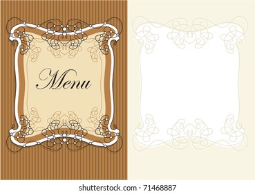 cover and page menu design