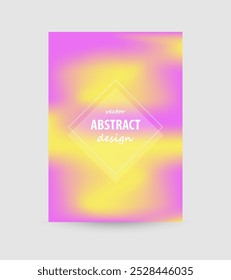 Portada del cuaderno. Plantilla con colores abstractos rosa y amarillo. Perfecto para diarios, libros, revistas, revistas, catálogos, planificadores y volantes. Vector.