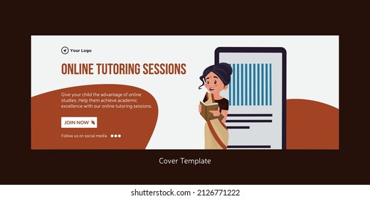 Cover page of online tutoring sessions template. 