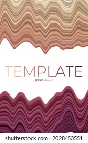 Cover page template. Can be used as banner, flyer, poster, business card, brochure. Artistic design in yellow brown colors. Beautiful vector illustration.