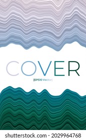 Cover page template. Can be used as banner, flyer, poster, business card, brochure. Artistic design in purple, blue, green colors. Astonishing vector illustration.
