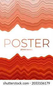Cover page template. Can be used as banner, flyer, poster, business card, brochure. Artistic design in deep orange colors. Artistic vector illustration.