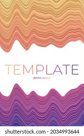 Plantilla de portada. Se puede usar como banner, volante, afiche, tarjeta de visita, folleto. Diseño artístico en colores de puesta de sol. Increíble ilustración vectorial.