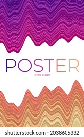 Cover page template. Can be used as banner, flyer, poster, business card, brochure. Artistic design in sunset colors. Appealing vector illustration.