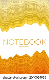 Cover page template. Can be used as banner, flyer, poster, business card, brochure. Artistic design in amber colors. Superb vector illustration.