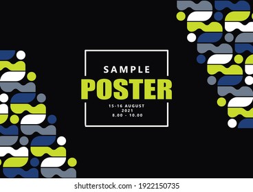 Cover page template with curvy geometry shapes. Abstract background template for magazine, poster, social media, and other publication.