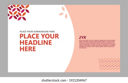 Cover page template with rounded shapes. Cover page template using red and orange color pallete for annual report, magazine, catalog, or other publications.