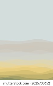 Plantilla de portada. Plantilla de página con curvas suaves en colores pastel suaves. Se puede usar como banner, volante, afiche, tarjeta de visita, folleto. Ilustración vectorial atractiva.