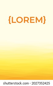 Cover page template. Page template with soft curves in yellow colors. Can be used as banner, flyer, poster, business card, brochure. Trendy vector illustration.